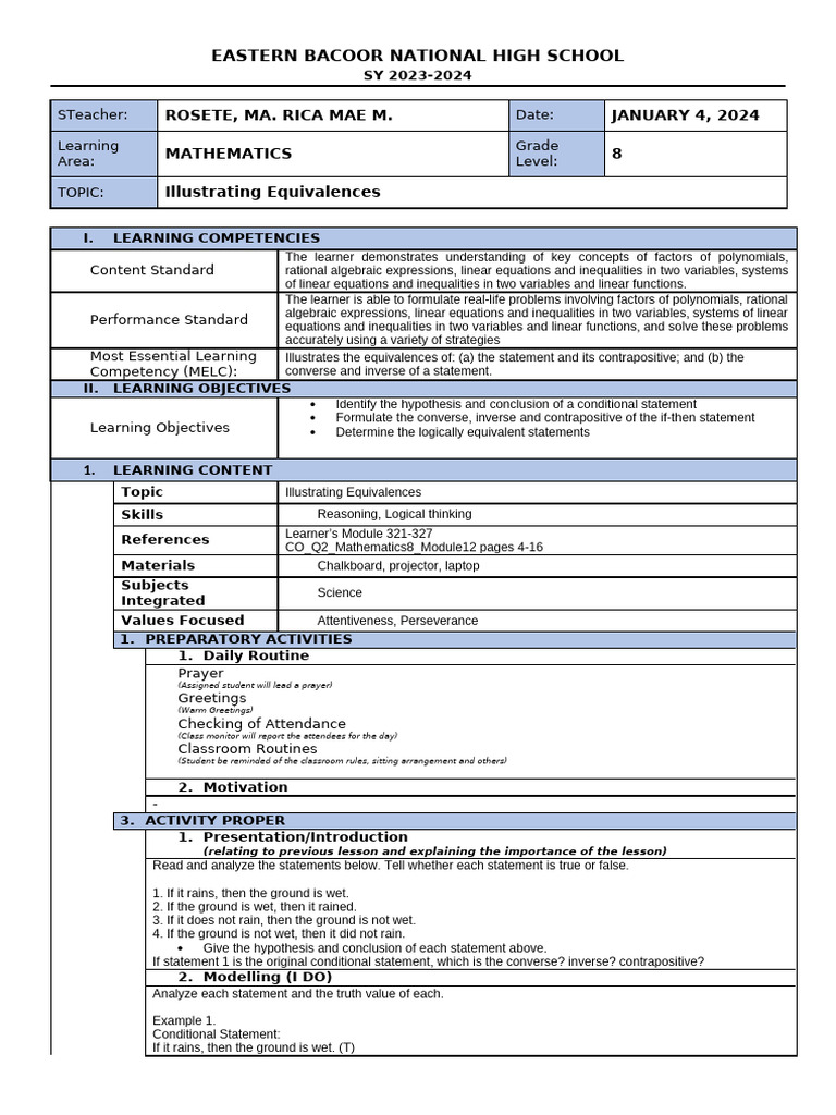 Math 8 q2 w7 rosete pdf equations learning