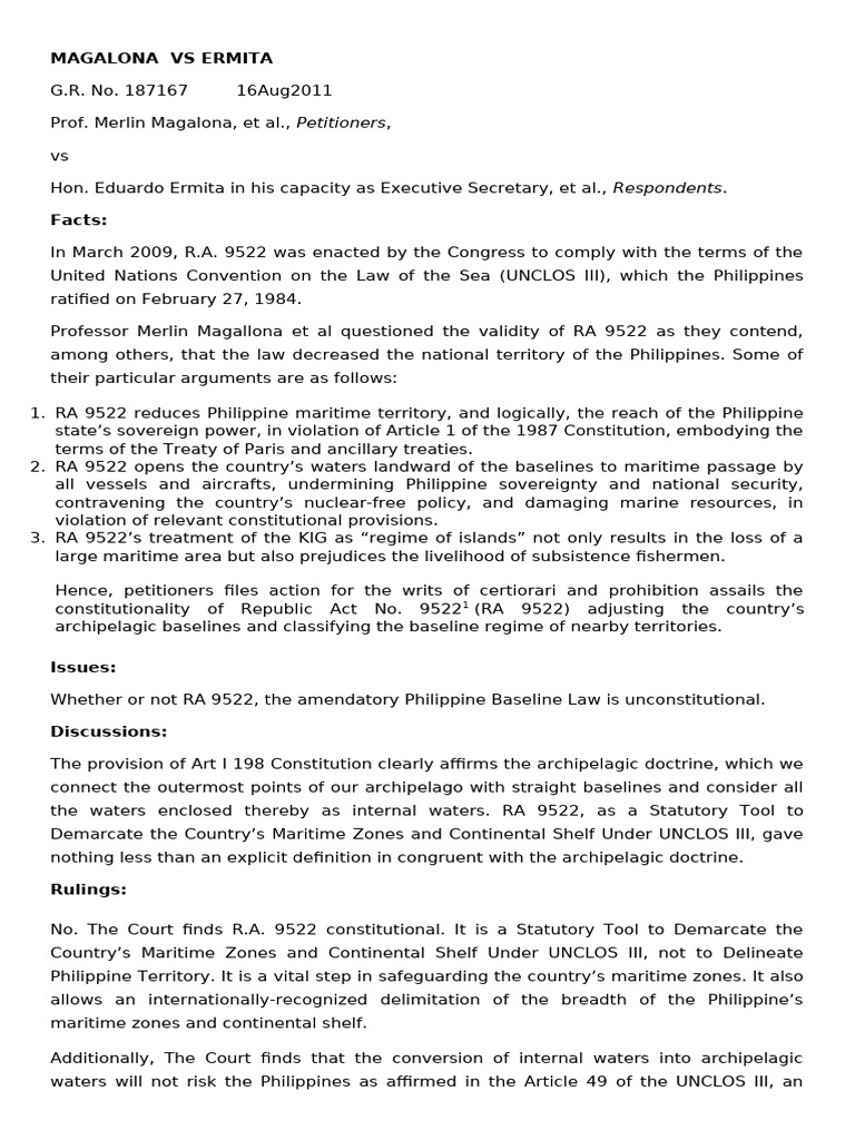 Conlaw Digested cases | PDF | Territorial Waters | United Nations ...