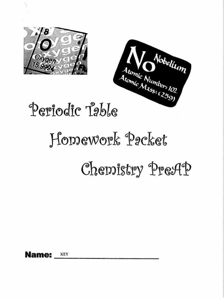 Periodic Table Puzzle and Answers | PDF | Atoms | Chemical Elements