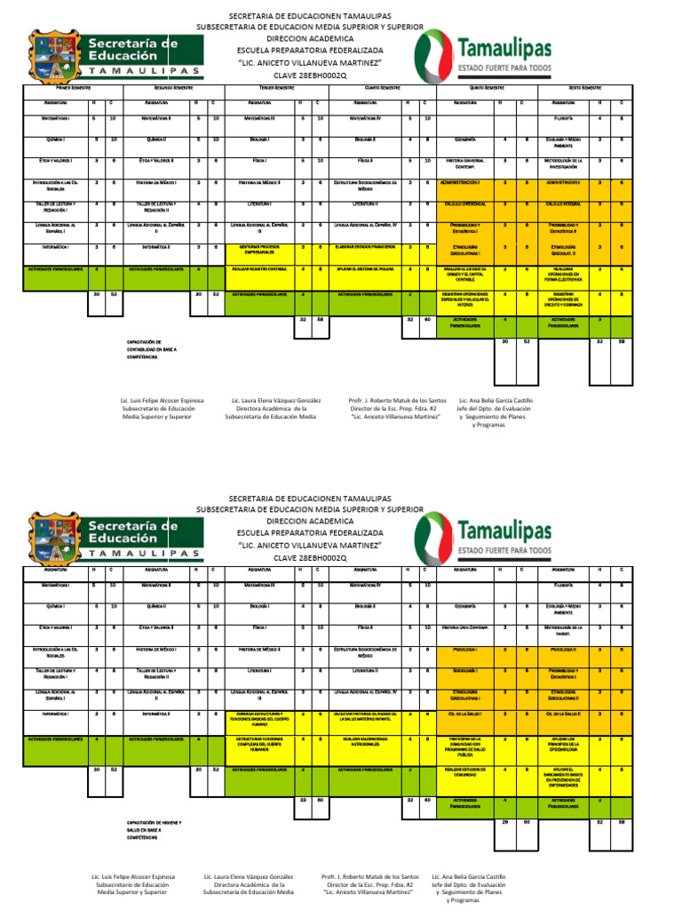 Plan de Estudios Preparatoria Tamaulipas | PDF | Traducciones