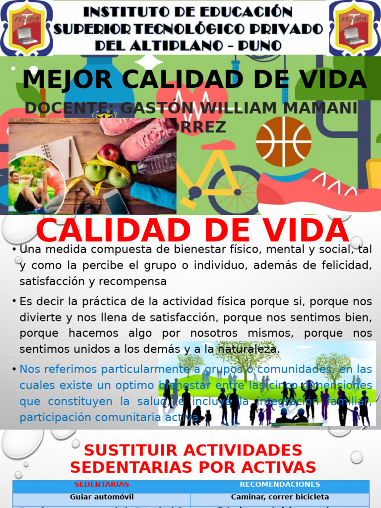 Mejora tu Calidad de Vida Saludable | PDF