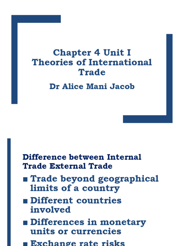 Theories of International Trade | PDF | Economics | Private Sector