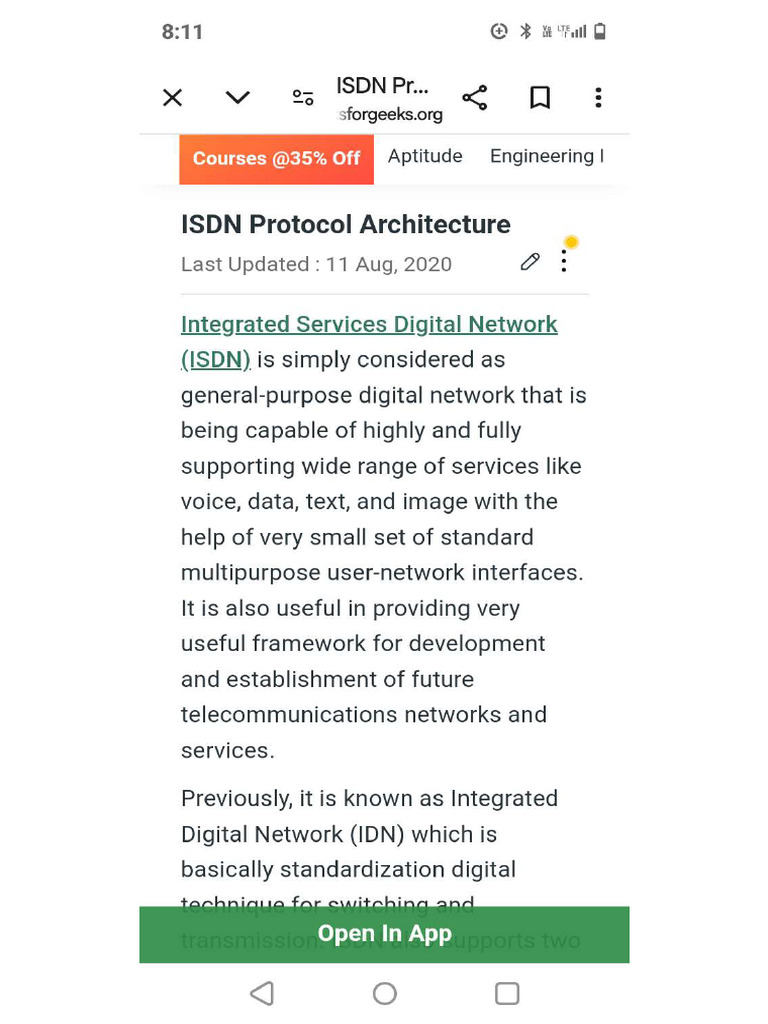 ISDN Protocol Architecture Ut-5 | PDF