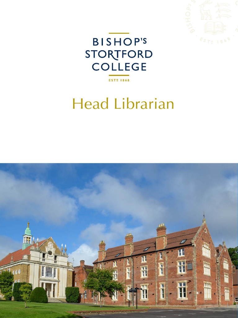 Head Librarian Role at Bishop’s Stortford College | PDF | Libraries ...