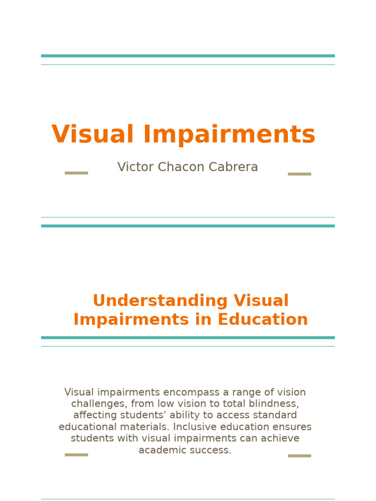 Inclusive Education for Visual Impairments | PDF | Visual Impairment ...