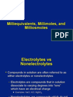 Milliequivalents, Millimoles, and Milliosmoles Explained