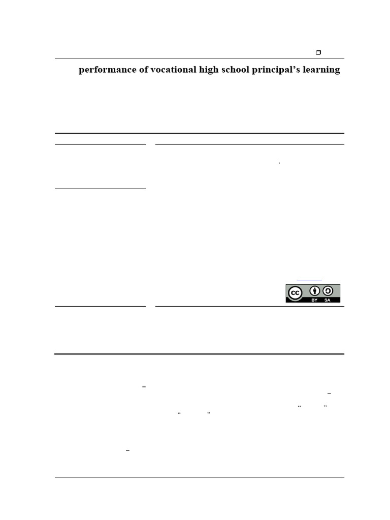 Vocational School Principal Supervision Assessment | PDF | Teachers ...