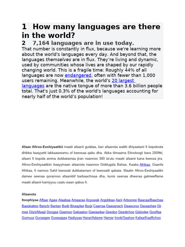 Global Language Count: 7,164 | PDF
