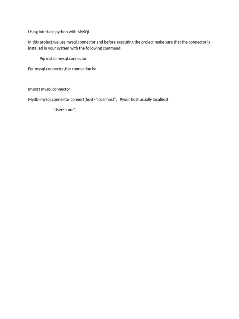 Using Interface Python With Mysql Pdf 