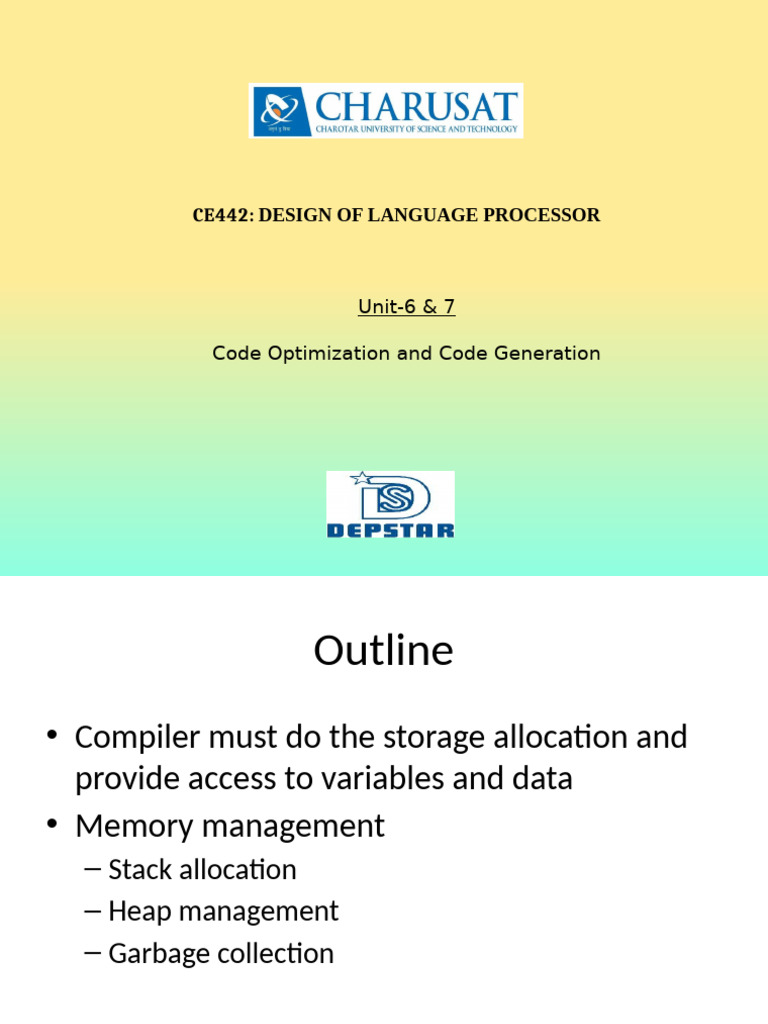 Unit 6 and 7- Code Optimization and Code Generation | PDF | Parameter ...