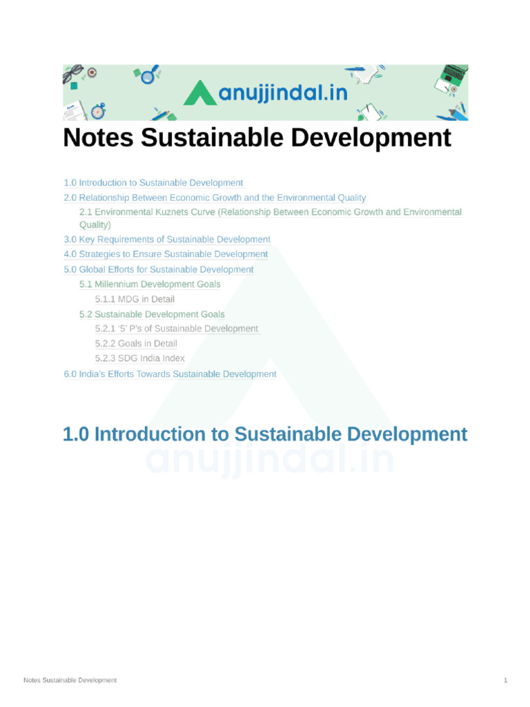 Notes Sustainable Development Flattened Lyst8269 | PDF
