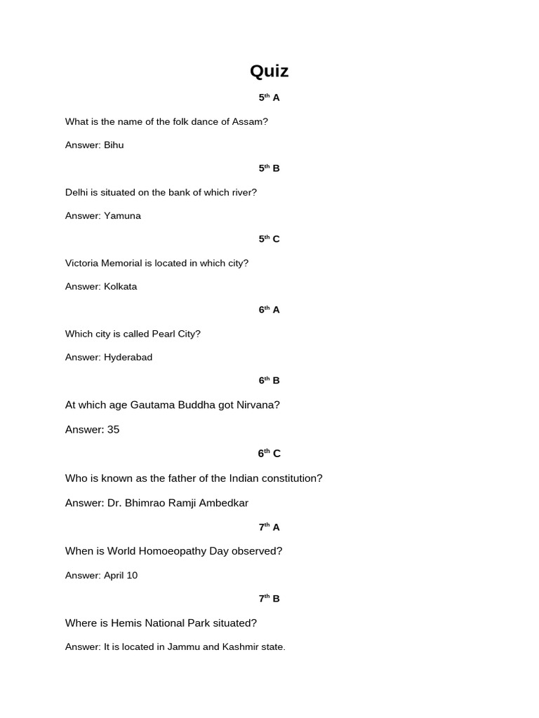 Quiz | PDF