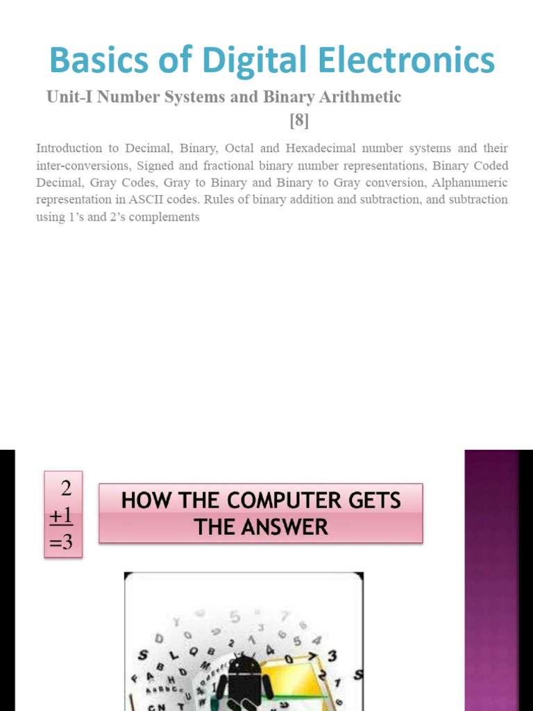 Unit-I Number Systems and Binary Arithmetic | PDF | Decimal | Numbers