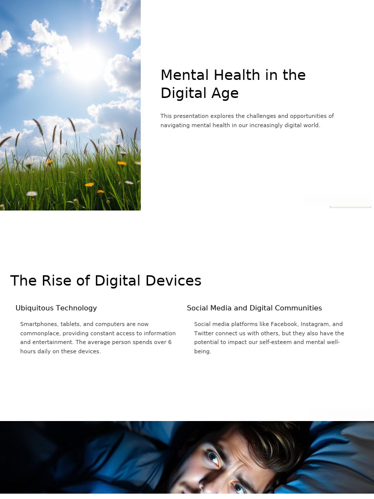 Mental Health in the Digital Age | PDF | Social Media | Popular Culture ...