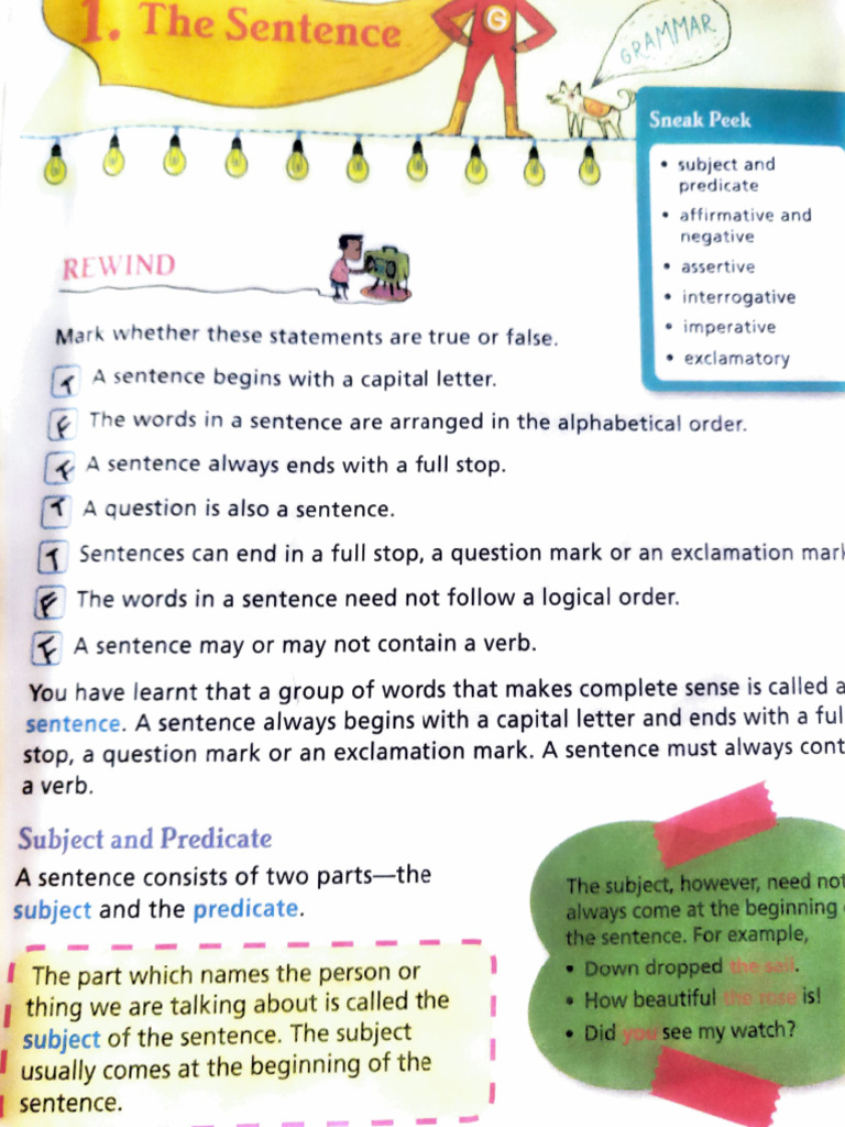 Ch-1,The Sentence | PDF | Sentence (Linguistics) | Question