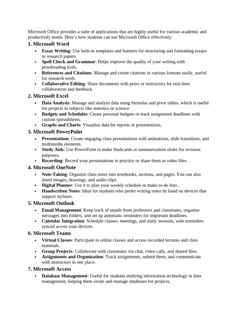 Effective Microsoft Office Tips for Students | PDF | Scrum (Software ...