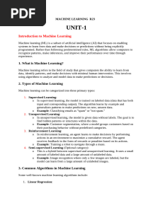 MACHINE LEARNING  R23 material