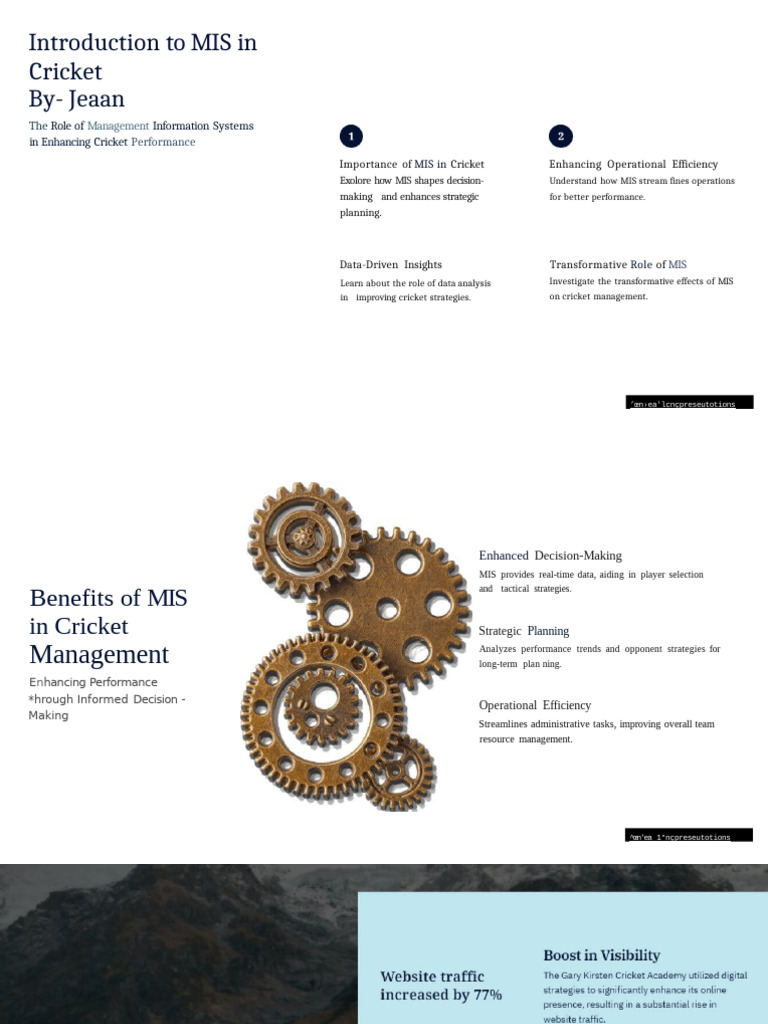 Management Information System in Cricket Presentation | PDF ...