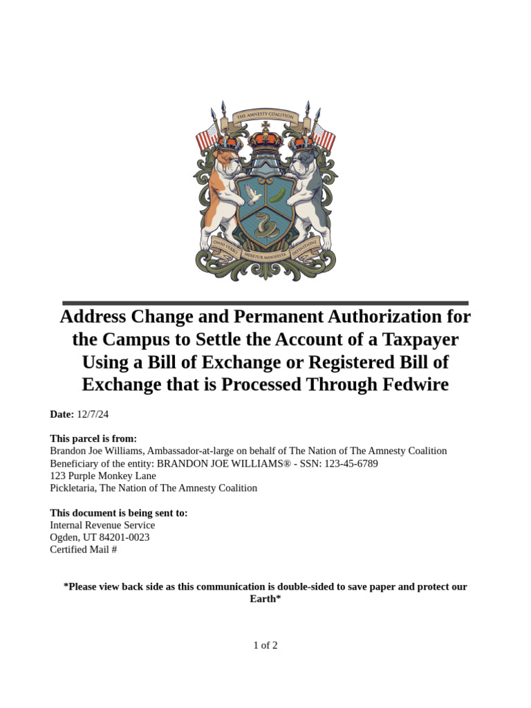 Letter To Go With 8822-B | PDF