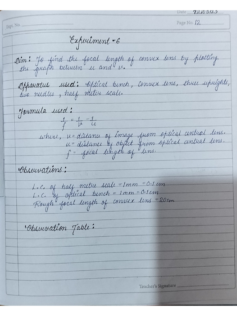 Physics Exp 6 | PDF