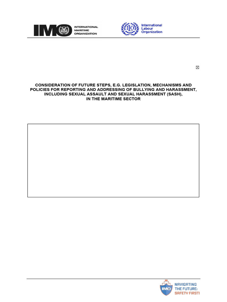 Addressing Bullying in Maritime Sector | PDF | Sexual Harassment ...