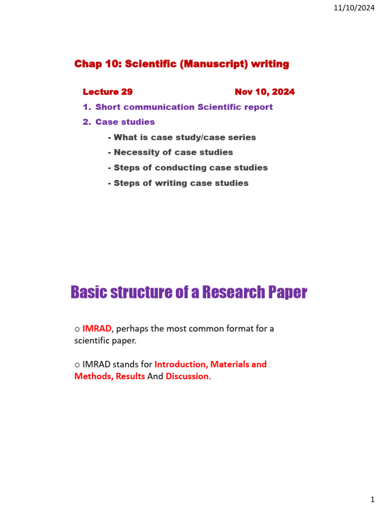 Case Studies and Short Communications Guide | PDF | Case Report ...