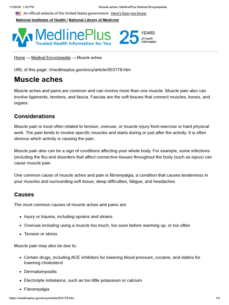 Understanding Muscle Aches | PDF | Pain | Fibromyalgia