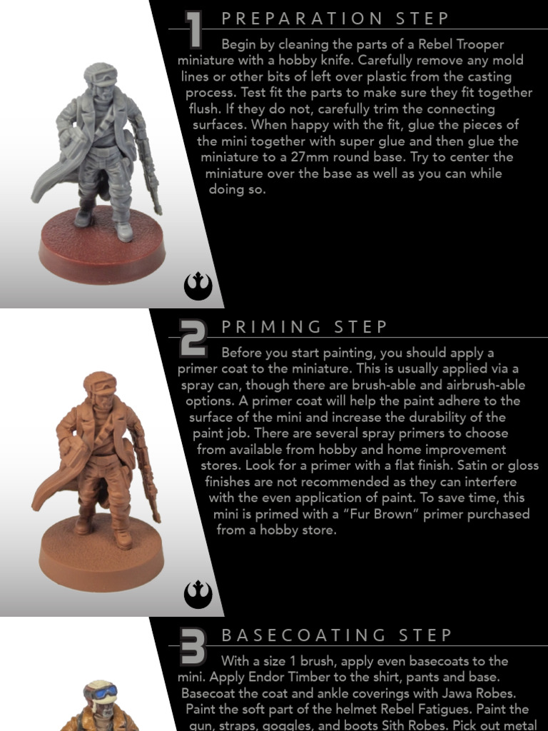 Rebel Trooper Miniature Painting Guide | PDF | Paint