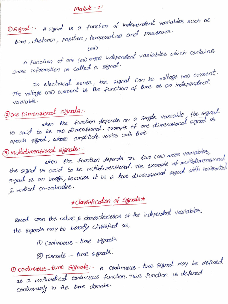 SS Handwritten Lecrure Notes Module 01 | PDF | Physical Phenomena ...