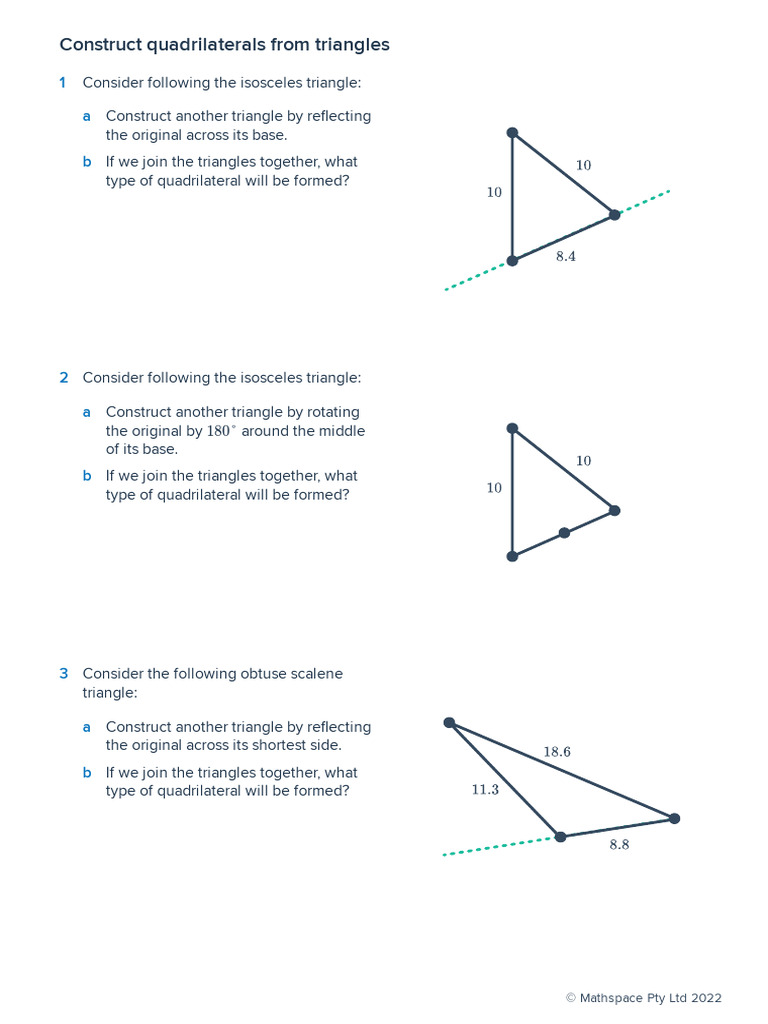 Quadrilateral Construction Guide | PDF | Triangle | Geometry