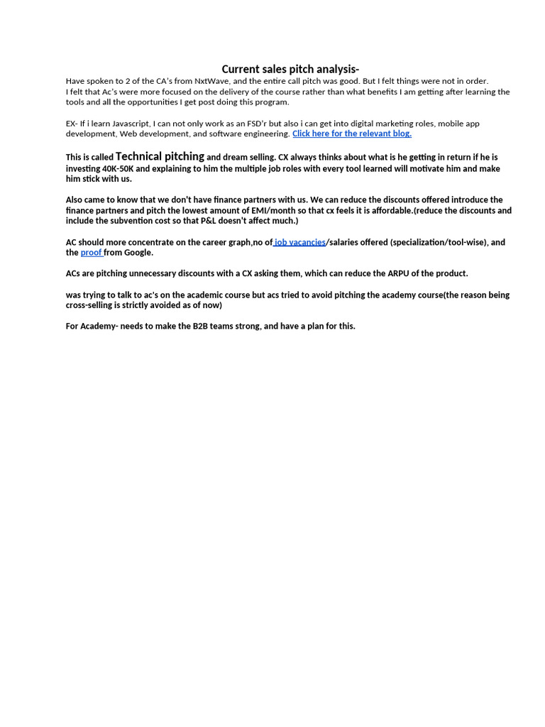 Analysis and Sales Pitch | PDF | Cloud Computing | Software