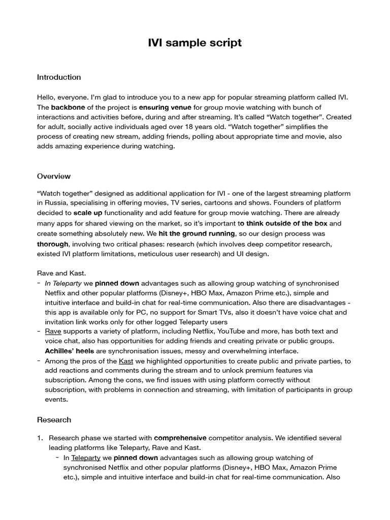 IVI_sample_script | PDF | Mobile App | Streaming Media