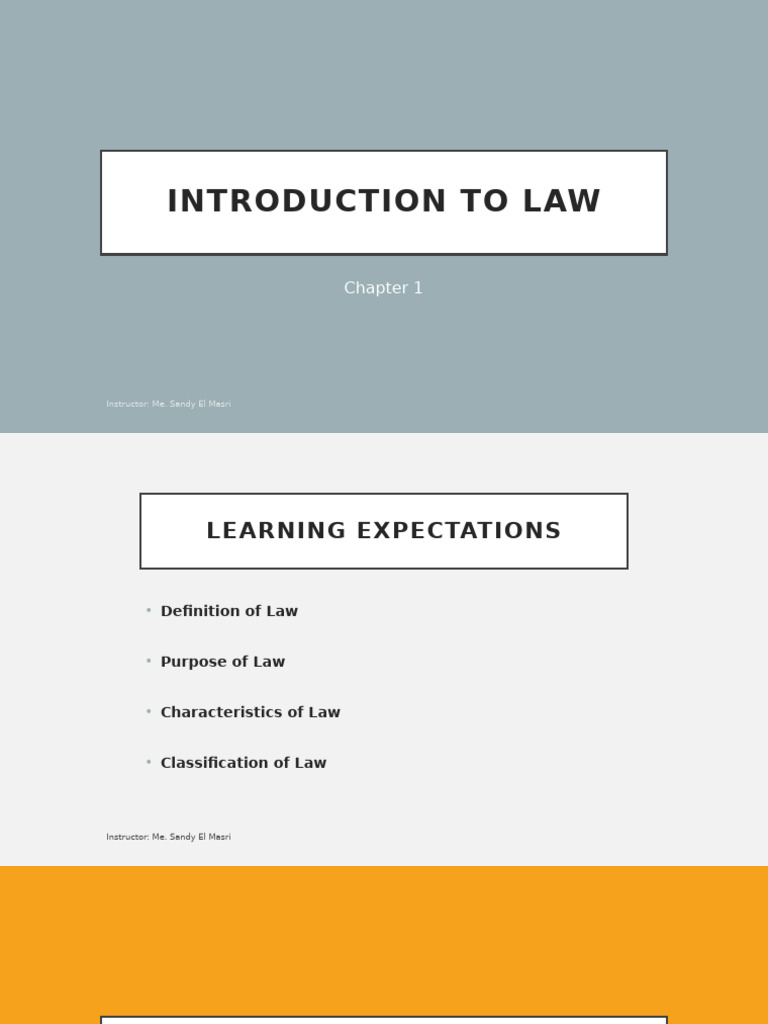 Introduction to Law: Key Concepts Explained | PDF | Equity (Law ...