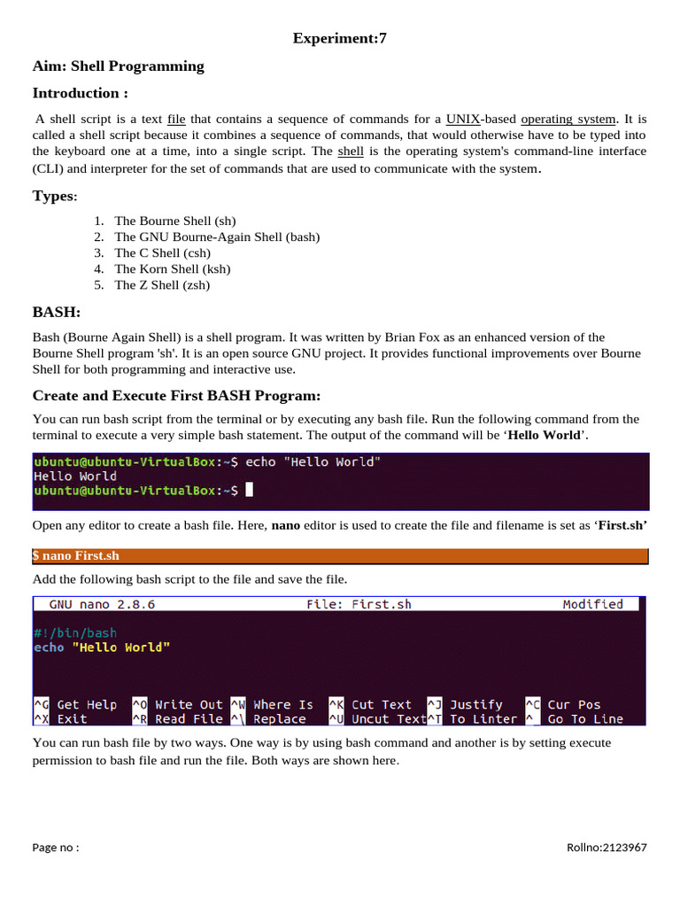 7 os | PDF | Control Flow | Command Line Interface