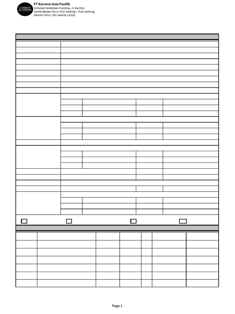 Formulir Pendaftaran RCT | PDF