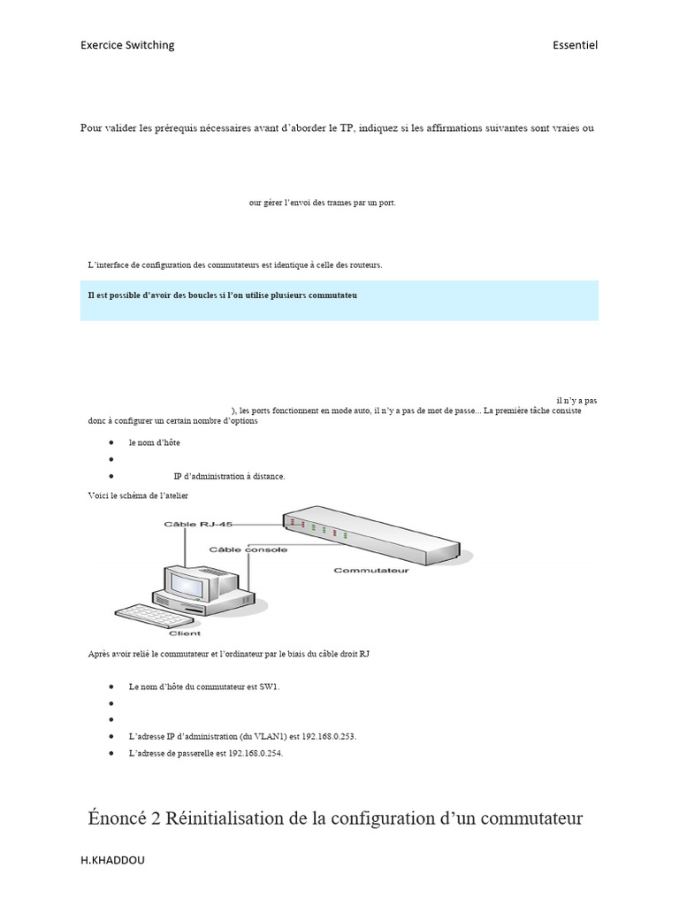 Guide de Configuration des Commutateurs | PDF | Standards informatiques ...