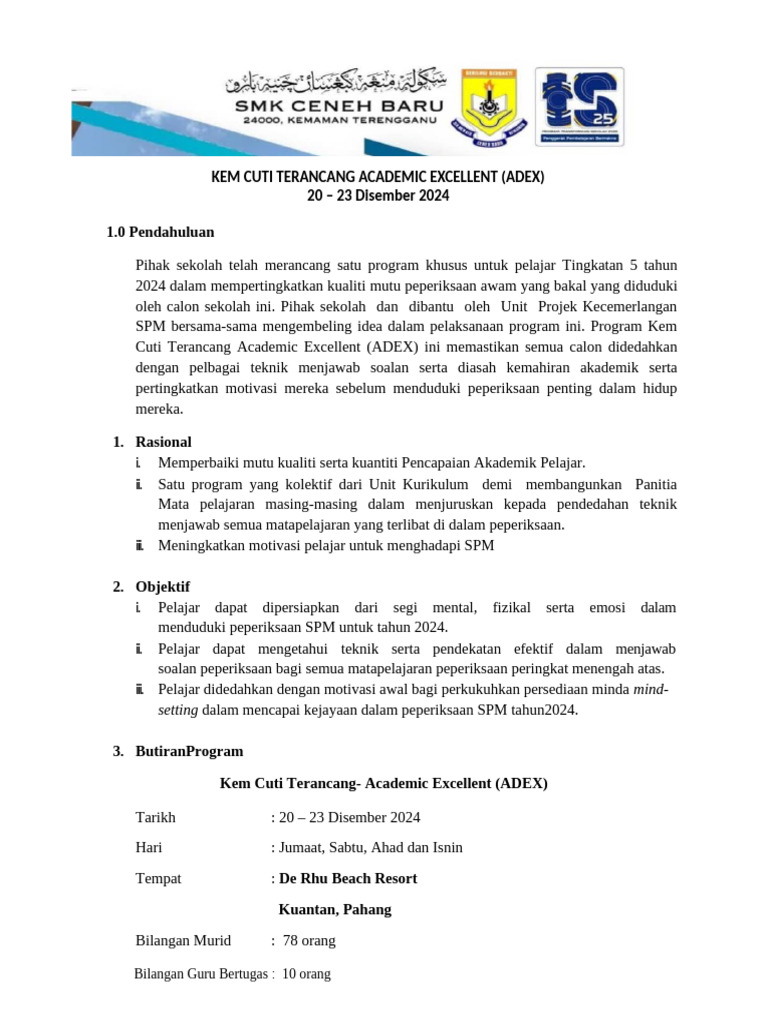 Kem Kecemerlangan Academic Excellent - ADEX | PDF