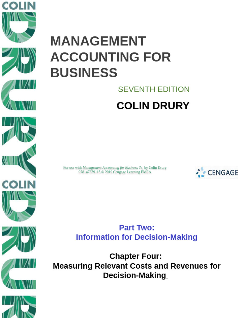 Relevant Costs for Business Decisions | PDF | Management Accounting | Cost