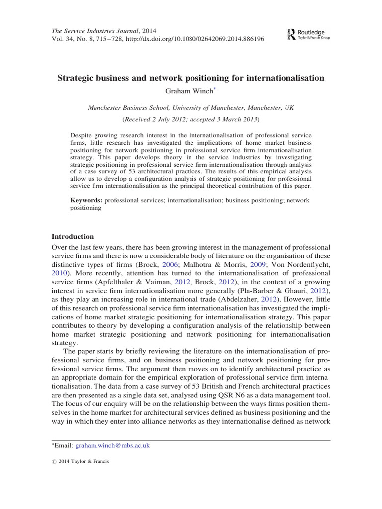 Graham Winch 2013 | PDF | Methodology | Science