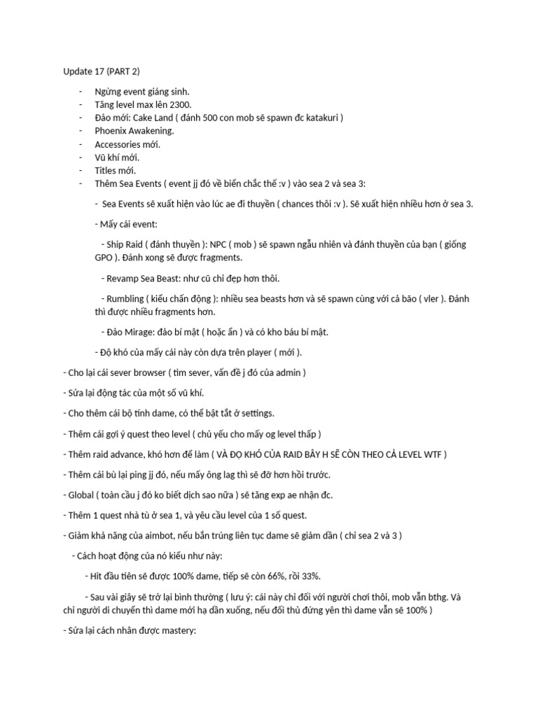 Update 17 Part 2 | PDF