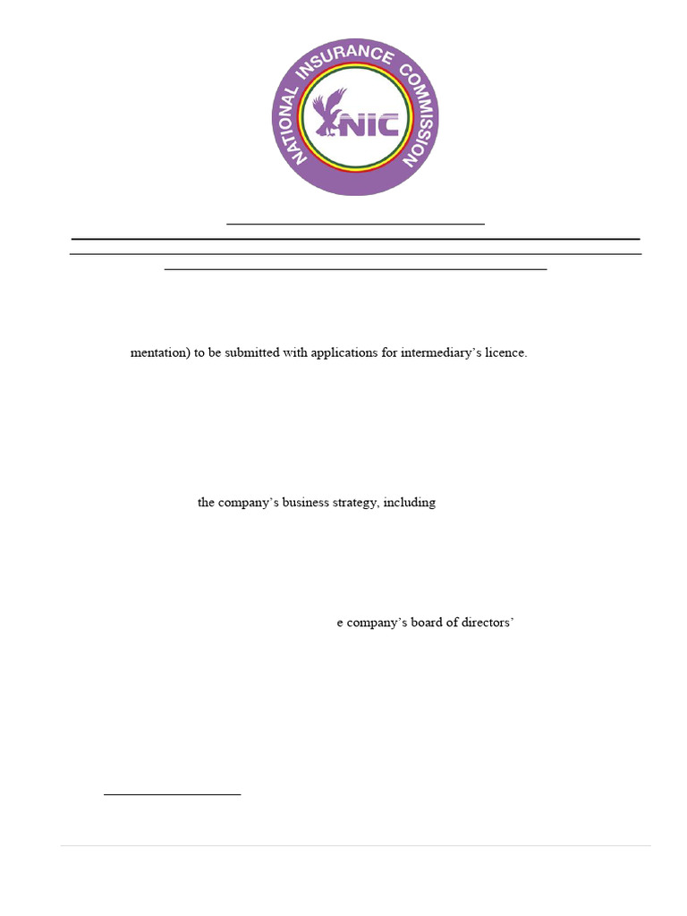 NIC Business Plan Submission Guidelines | PDF | Expense | Insurance