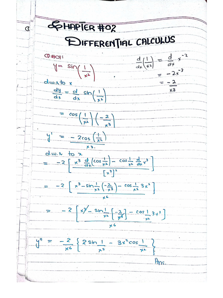 Chap#02 Calculus | PDF