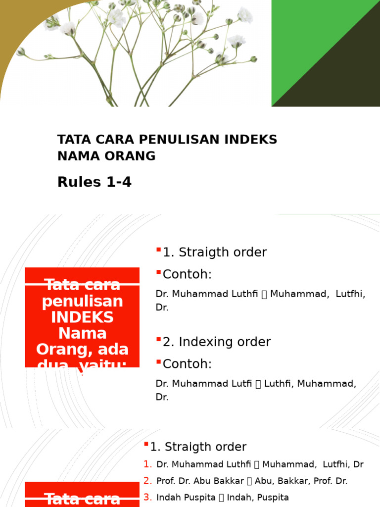 Tata Cara Penulisan Indeks - 1 | PDF