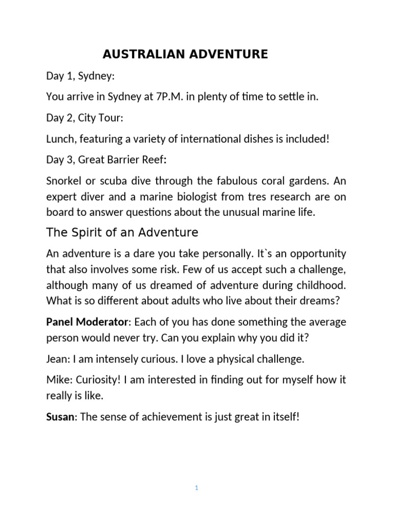 Adventure Pdf