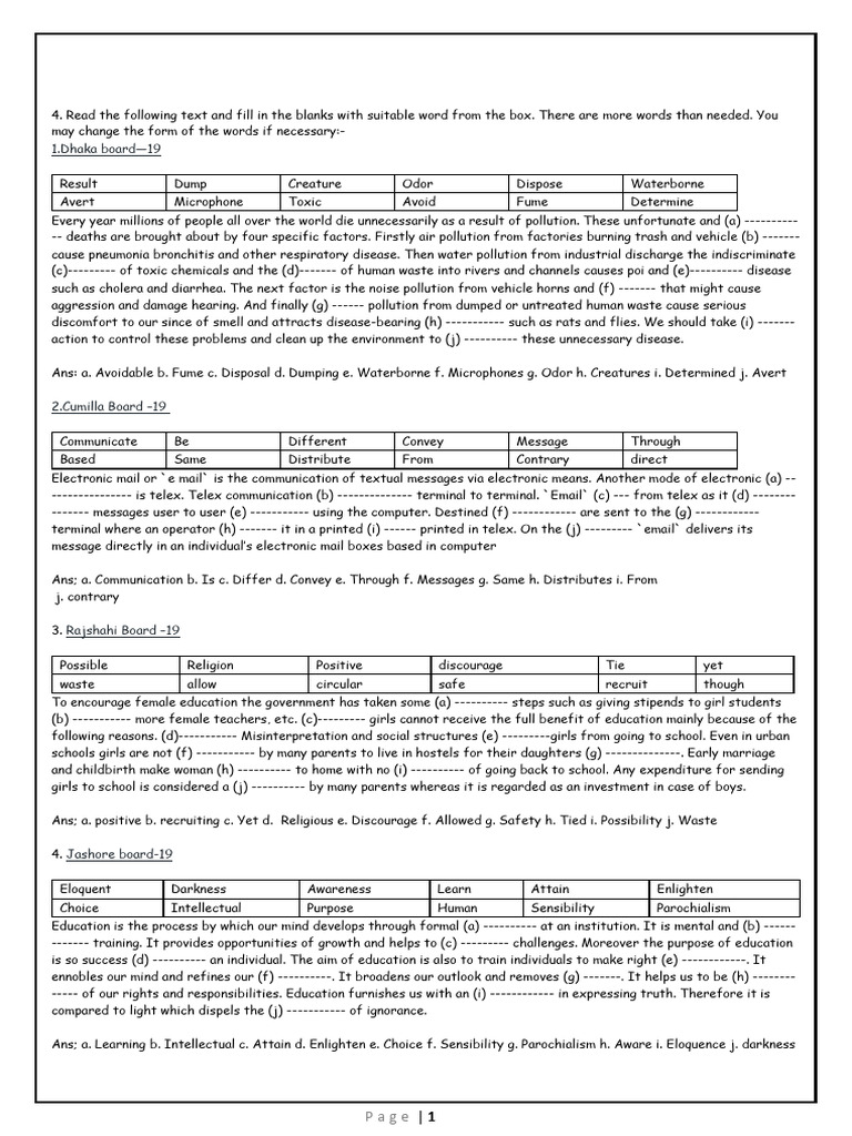 With clues pdf pollution waste