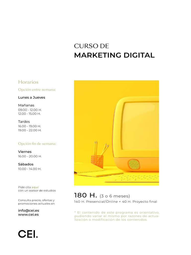 Curso de Marketing Digital | PDF | Posicionamiento en buscadores ...