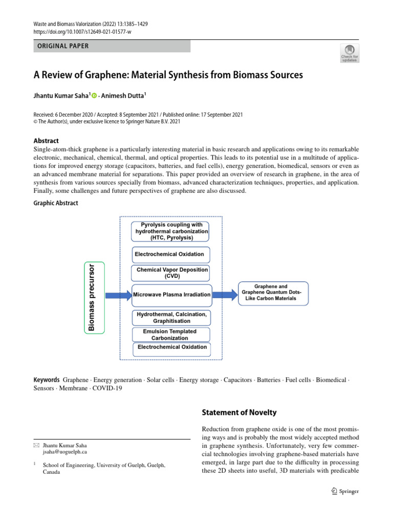 s12649-021-01577-w | PDF | Graphene | Chemical Vapor Deposition