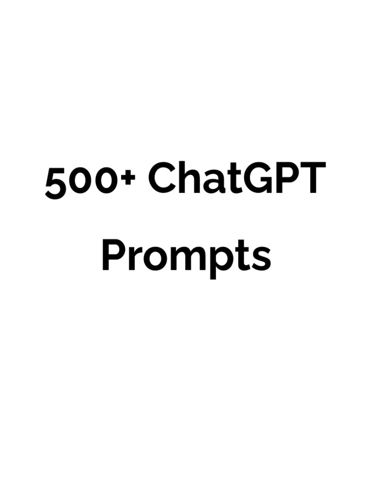 500+ ChatGPT Prompts | PDF | Search Engine Optimization | Brand
