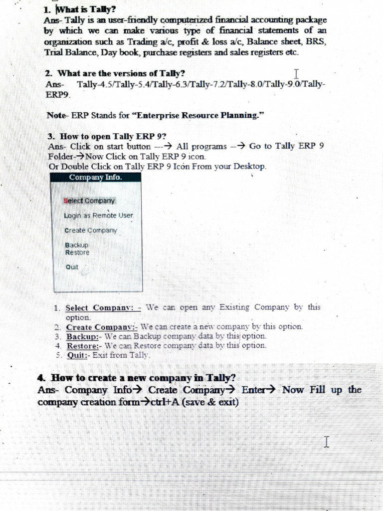 Tally class Note | PDF | Debits And Credits | Expense
