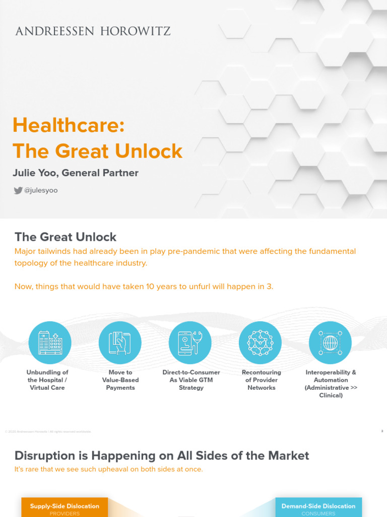 The Great Unlock in Healthcare | PDF | Health Care | Service Industries